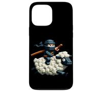 Ninja che cavalca pecore blocco stile personaggio pixel art boy gamer Custodia per iPhone 13 Pro Max