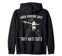 Ninja con Gatto Quando Qualcuno Dice Che odiano i Gatti Felpa con Cappuccio