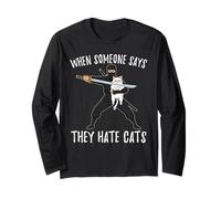 Ninja con Gatto Quando Qualcuno Dice Che odiano i Gatti Maglia a Manica