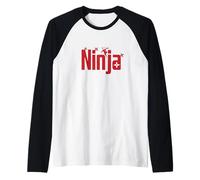 Ninja con Stelle Che lanciano Maglia con Maniche Raglan