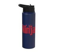 Ninja con stelle che lanciano Stainless Steel Insulated Water Bottle