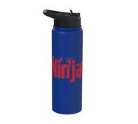 Ninja con stelle che lanciano Stainless Steel Insulated Water Bottle