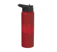 Ninja con stelle che lanciano Stainless Steel Insulated Water Bottle