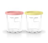 Ninja Creami XSKPNTLD2EUUK - Confezione da 2 contenitori per gelato, compatibili con creami Deluxe, accessori originali Ninja senza BPA, lavabili in lavastoviglie, coperchi colorati, 500 ml