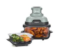Ninja CRISPi Friggitrice ad Aria Portatile, 3.8L, 4 in 1: Frittura, Cottura Arrosto, Mantiene Cibo Caldo e Croccante, Compatta, 2 Contenitori Vetro Rimovibili, 1700W, Verde FN101EUSG