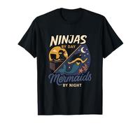 Ninja di Day Mermaids by Night Fantasy Dual Scene Maglietta