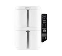 Ninja Double Stack XL, Friggitrice ad Aria Verticale, 9,5L, Bianco | Doppia Zona, 4 Livelli, 2 Scomparti, 2 Griglie, 6 Funzioni, 8 Porzioni, Parti Lavabili in Lavastoviglie - SL400EUWH