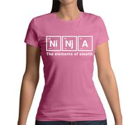 Ninja Elementi Di Stealth Donna T-Shirt - Scienza - Geek - Nerd Tavola Periodica