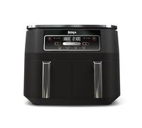 Ninja Foodi Dual Zone Friggitrice ad Aria Digitale, 2 Cestelli Antiaderenti, 7.6L, 4 in 1, Senza Olio per Massima Croccantezza, Cottura Arrosto e Riscaldamento, Lavabile in Lavastoviglie, Nero AF200EU