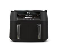 Ninja Foodi Dual Zone Friggitrice ad Aria Digitale, 2 Cestelli Antiaderenti, 7.6L, 4 in 1, Senza Olio per Massima Croccantezza, Cottura Arrosto e Riscaldamento, Lavabile in Lavastoviglie, Nero AF200EU