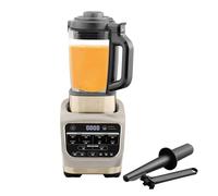Ninja Foodi Frullatore Soup Maker, 1000W, caraffa in vetro 1,7L, pietra oro | 10 programmi, per cibo caldo e freddo, elemento riscaldante incorporato, programma di pulizia e spazzola, HB150EUSTGD