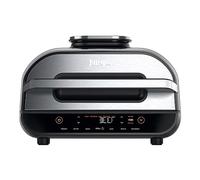 Ninja Foodi MAX Health Grill e friggitrice ad aria, 6 funzioni di cottura, tecnologia ad aria ciclonica, controllo della temperatura, 3,8 l, grigio/argento, AG551ME, garanzia 2 anni