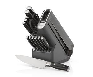 Ninja Foodi StaySharp Set di 14 Pezzi, con 12 Coltelli Premium, Ceppo e Affila Coltelli Integrato, K32014EUUK