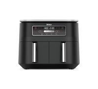 Ninja Foodi Dual Zone Friggitrice ad Aria Digitale, 2 Cestelli Antiaderenti, 7.6L, 4 in 1, Senza Olio per Massima Croccantezza, Cottura Arrosto e Riscaldamento, Lavabile in Lavastoviglie, Nero AF200EU