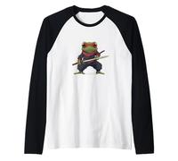 Ninja Frog in missione segreta per gli amanti del karate e dei ninja Maglia con Maniche Raglan