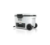 Ninja FrostVault Ghiacciaia Resistente, Frigo Passivo Portatile con Ruote e Cassetto Integrato Dry Zone, Mantiene il Ghiaccio per Giorni, Contiene fino a 68 Lattine, Bianco Nuvola, FB245EUWH