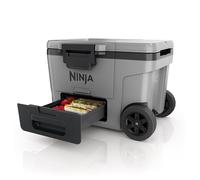 Ninja FrostVault Ghiacciaia Resistente, Frigo Passivo Portatile con Ruote e Cassetto Integrato Dry Zone, Mantiene il Ghiaccio per Giorni, Contiene fino a 68 Lattine, Grigio Ardesia, FB245EUGY