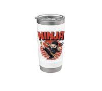 Ninja In Training Costume Party Warrior Ragazzi Ragazze Bicchiere termico in acciaio inox doppia parete