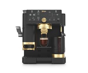 Ninja Luxe Pro Macchina Caffè, Macchina Latte, Cappuccino, Caffè Freddo, Espresso con Macinacaffè Integrato, Montalatte, Facile da usare, 5 Programmi Automatici Schiuma, ES771EUBK