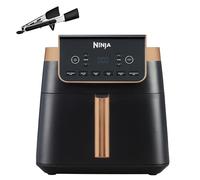 Ninja MAX PRO Friggitrice ad Aria, Scomparto Singolo da 6,2L, Cottura Senza Olio, Formato Famiglia, Antiaderente, Cestello e Piasta per Frittura Lavabili in Lavastoviglie, Pinze, Nero/Rame, AF180EUCP
