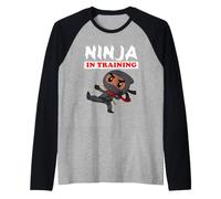 Ninja Nero in Allenamento Maglia con Maniche Raglan