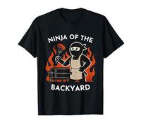 Ninja of The Backyard Divertente Grillmaster BBQ Design Maglietta