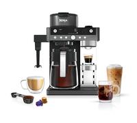 Ninja Prestige Macchina per caffè filtrato e in capsule 2 in 1, con schiumatore integrato, per latte, caffè con ghiaccio e flat white, Grigio canna da fucile CFN802EUGM