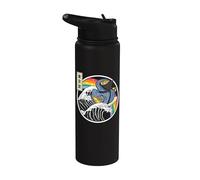 Ninja Rubber Duck Surf Great Wave Kawaii Anime Stainless Steel Insulated Water Bottle