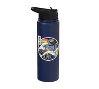 Ninja Rubber Duck Surf Great Wave Kawaii Anime Stainless Steel Insulated Water Bottle