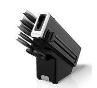 Ninja Set 6 Pezzi, Coltelli, Forbici, Affilacoltelli Integrato Ninja Foodi StaySharp, Coltello da chef, per affettare, da pane, multiuso, spelucchino, forbici da cucina, Grigio Carbone K62006EU