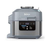 Ninja Speedi Pentola Elettrica Rapida 10 in 1, Friggitrice ad Aria, 5,7 l, Pasti per 4 in 15 Minuti, Frittura ad Aria e Cottura al Vapore, Idea Regalo Natale, Grigio, ON400EU