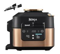Ninja Speedi Pentola Elettrica Rapida 10 in 1, Friggitrice ad Aria, 5,7 l, Pasti per 4 in 15 Minuti, Frittura ad Aria e Cottura al Vapore, Nero/Rame, ON400EUCP