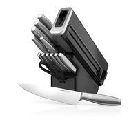 Ninja StaySharp Set 14 Coltelli in Acciaio Inox, Ceppo in Legno Antracite e Affilacoltelli Integrato, K62014EUUK