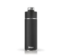 Ninja Thirsti Borraccia Termica 530ml con Tappo Antigoccia, Progettata per Bevande Gassate, Calde e Fredde, per Viaggi e Sport, Triplo Isolamento Termico, Acciaio Inox, Nero, DW1801EUUKBK