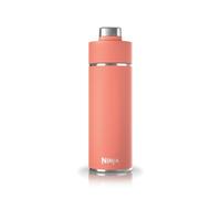 Ninja Thirsti Borraccia Termica 700ml con Tappo Antigoccia, Progettata per Bevande Gassate, Calde e Fredde, per Viaggi e Sport, Triplo Isolamento Termico, Acciaio Inox, Corallo, DW2401EUUKPE