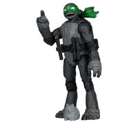 TMNT - Figura da 12,7 cm con fumetto (variante nero bianco e verde) - MICHAELANG