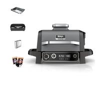 Barbecue Elettrico, Aaffumicatore e Friggitrice ad Aria da Esterno con 7 Funzioni di Cottura Potenza max 2400 Watt Colore Nero