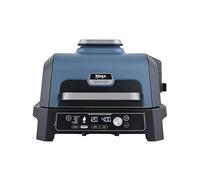 Ninja Woodfire Pro Connect XL, Barbecue Elettrico da Esterno, Blu, 7 in 1 | Affumicatore, Friggitrice ad Aria, Cestello, Griglia Braciole, App, 2 Termometri, Copertura, Spazzola, Pellet, OG901EU