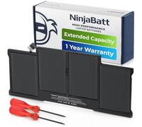 NinjaBatt Batteria A1466 per Apple MacBook Air 13″ (Metà 2012, Metà 2013, Inizio 2014, Inizio 2015, 2017) A1369 (Versione Fine 2010, Metà 2011) A1496 A1405 A1377 [7200mAh/55Wh/7.6V]