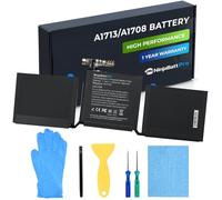 NinjaBatt Batteria A1713 A1708 per MacBook Pro 13" - A1708 (Fine 2016, Metà 2017) A2159 (2019) A2289 (Metà 2020) A2338 (M1 Fine 2020) - Prestazioni Durevoli [4700mAh/53Wh/11.4V]