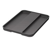 NINKA 5000.11 41514 Eins2top-Coperchio Singolo per pattumiere da 12/17/26/32 Litri, in plastica, Colore: Grigio Scuro, Argento, Abfallbehälter 12/17 / 26/32 Liter