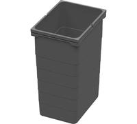 NINKA 5142.90 42514 - Pattumiera da 26 l, con pratica maniglia, in plastica, grigio scuro, lava