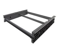 NINKA 5284.32 90680 Cornice sospesa eins2fünf KB 450 mm, per bidoni dei rifiuti da Appendere, in plastica, Grigio Scuro, Argento