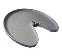 NINKA 5850.96 70962 ProArc 3/4 - Pavimento girevole per mobili da cucina, 800 mm, con pellicola antiscivolo integrata, in plastica, grigio alluminio, argento
