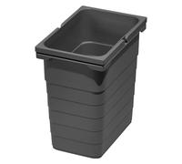 NINKA Pattumiera 8 litri con maniglie, cestino per rifiuti in plastica, grigio scuro