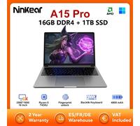 Ninkear A15 Pro Laptop 16GB 1TB AMD Ryzen 5 7430U 16 pollici 120Hz 2560*1600 Display Screen Impronte Digitali Sblocco Notebook Computer