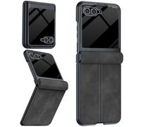 NINKI Razr 2026 - Custodia in pelle per Motorola Razr 2026, con protezione per lo schermo e cerniera, in pelle tinta unita, opaca, sottile, per Moto 70, colore: nero