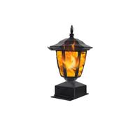 NINMORTH 1pc Solar-Powered Flickering for Flame Post Light, IP44 Impermeabile Outdoor Decorative per Illuminazione Giardino Patio,