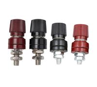 NINMORTH 4 morsetti isolati per rilegatura audio (M6/M8, 6 mm e 8 mm) per scatole di batterie, camper, barche e energia solare, per set di terminali rosso/nero