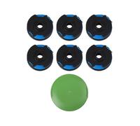 NINMORTH Bobina di ricambio e kit tappi per Greenworks 21212 21272, include 6 bobine 29242 29082 e 1 copertura 3410468, decespugliatori in nylon da 8,2 m